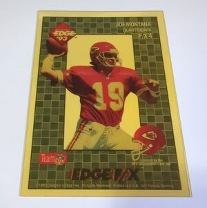 1993 Collector's Edge - Edge F/X Joe Montana #F/X 4 Clear Card